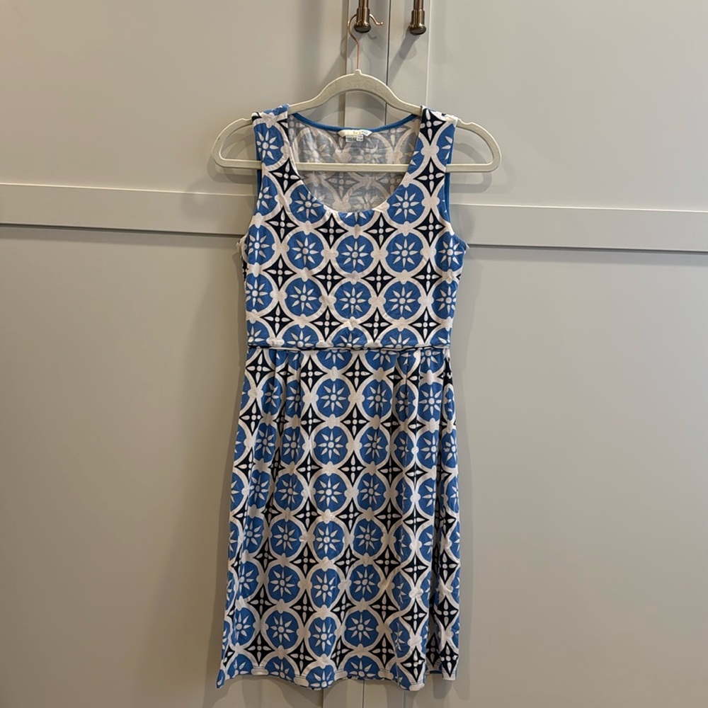 Boden blue pattern mini dress